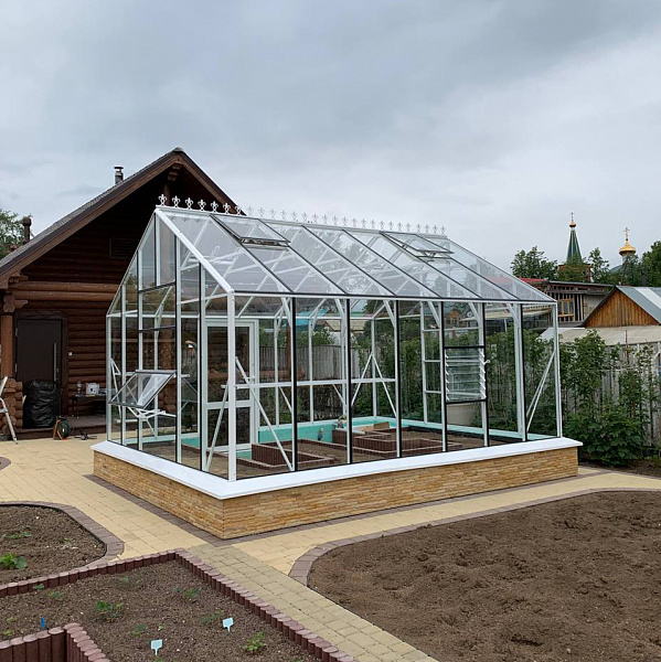 Теплица botanik maximum под стекло | 3,6х3,2 м. Теплица botanik maximum под стекло | 3,6х3,2 м.